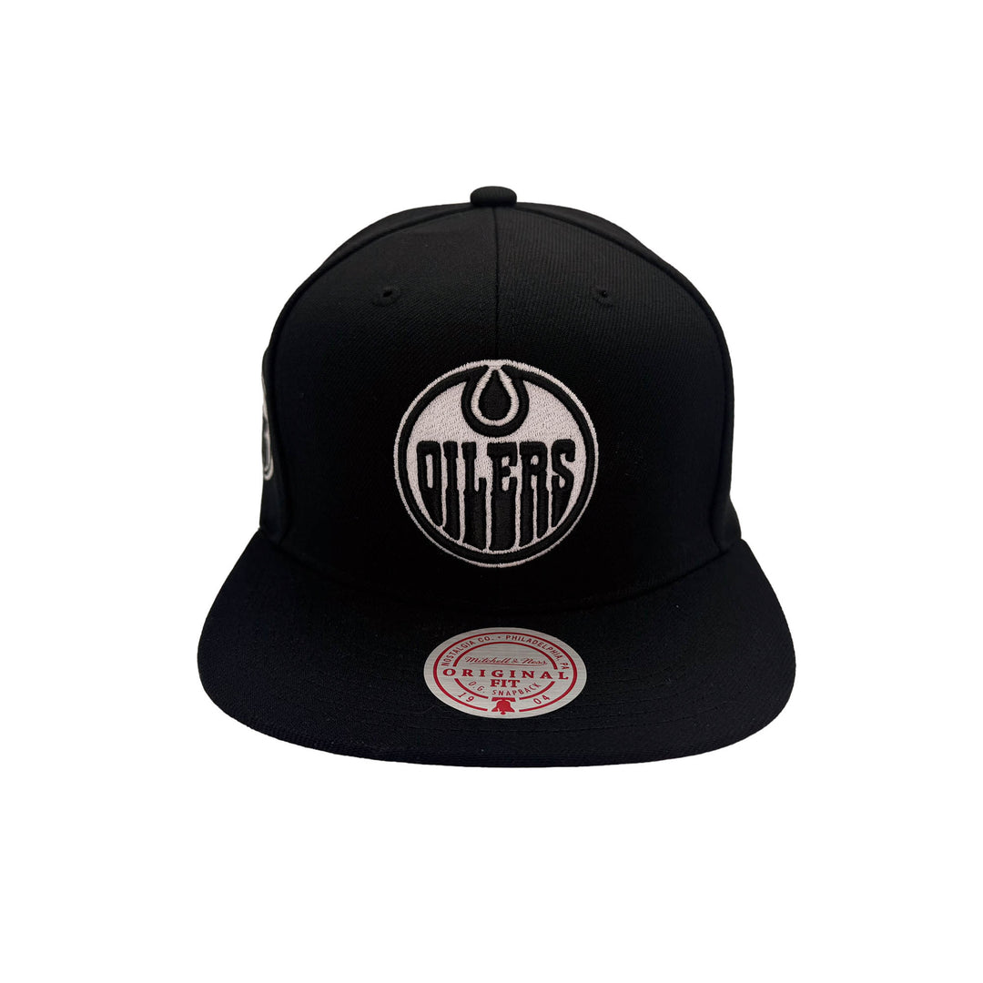 Edmonton Oilers Mitchell & Ness Black Snapback Hat