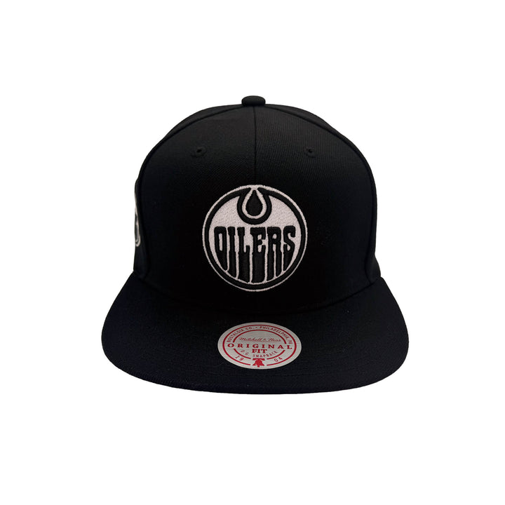 Edmonton Oilers Mitchell & Ness Black Snapback Hat