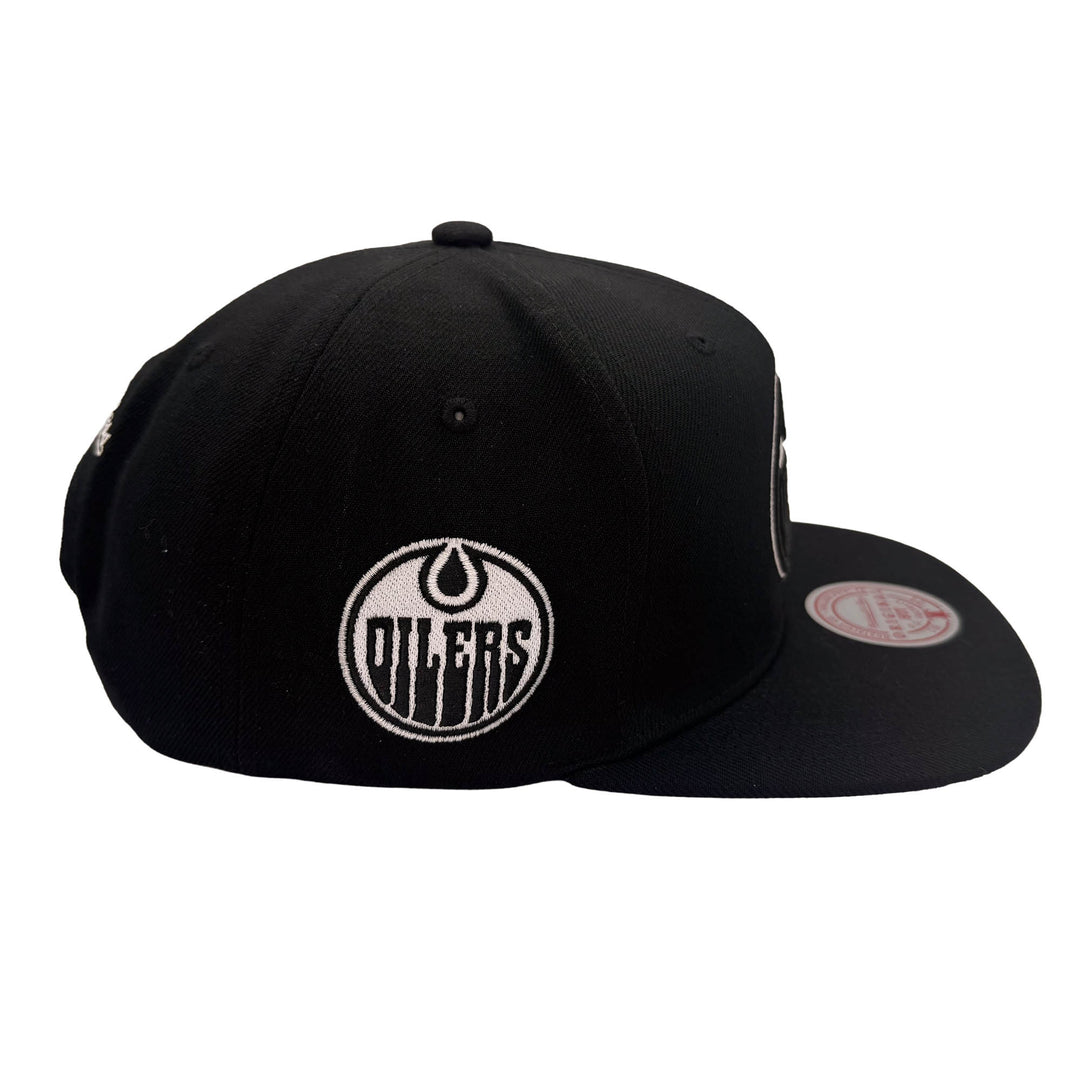 Edmonton Oilers Mitchell & Ness Black Snapback Hat