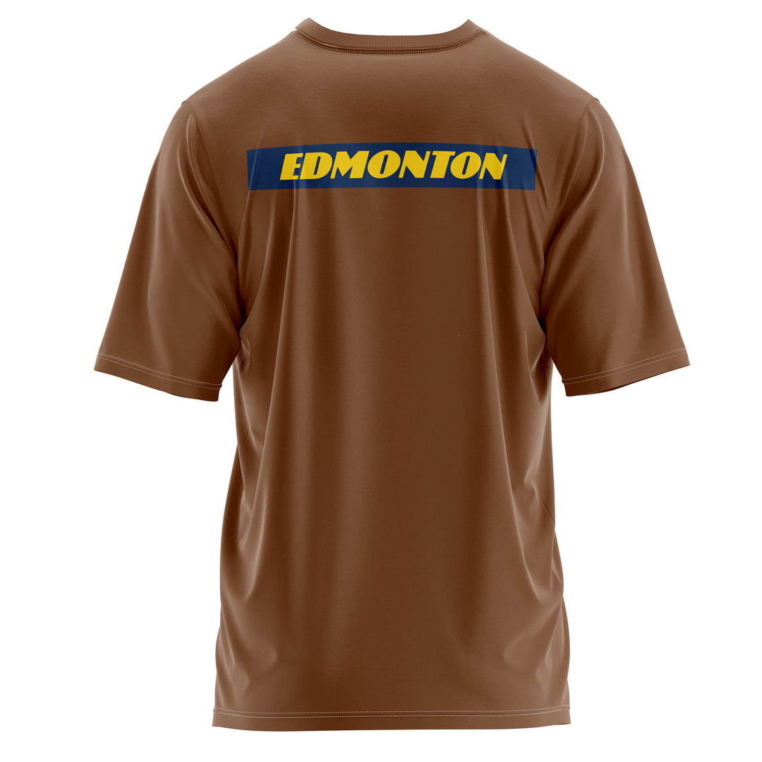 Edmonton Oilers Mitchell & Ness Japan Wings Brown Boxy T-Shirt