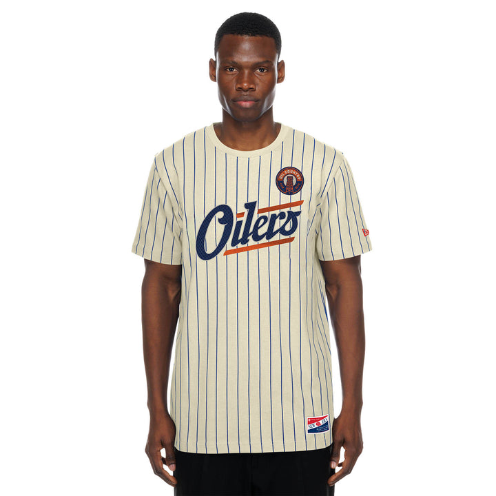 Edmonton Oilers New Era Baseball Classic Alternate Logo Cream T-Shirt