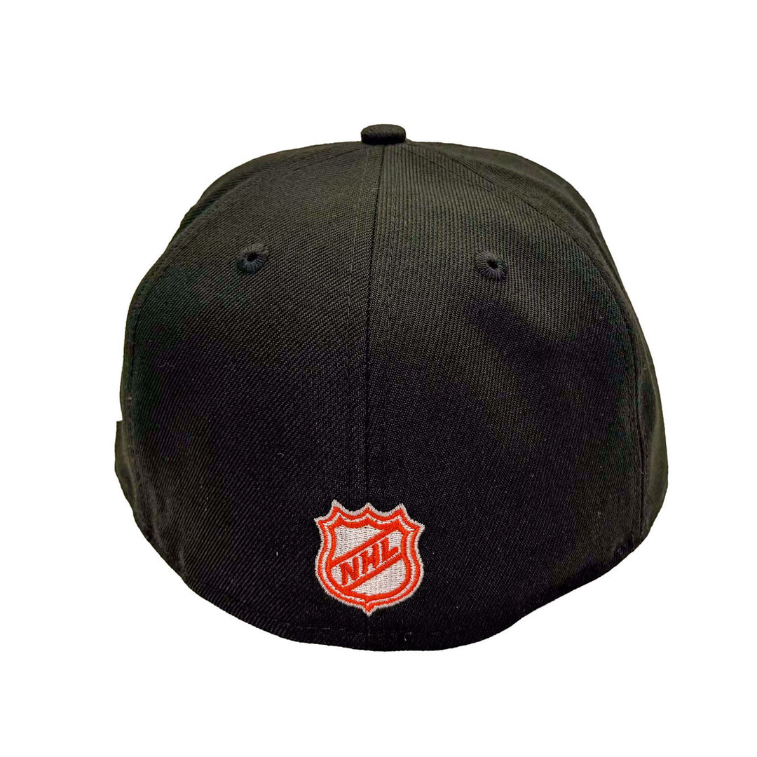 Edmonton Oilers New Era Black 59FIFTY Fitted Hat - Orange/White Logo