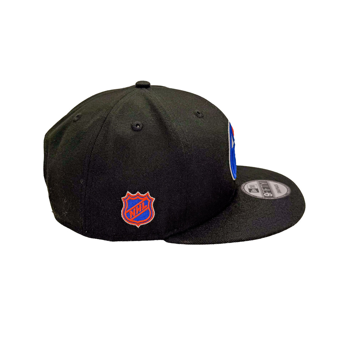 Edmonton Oilers New Era Black 9FIFTY Primary Logo Snapback Hat