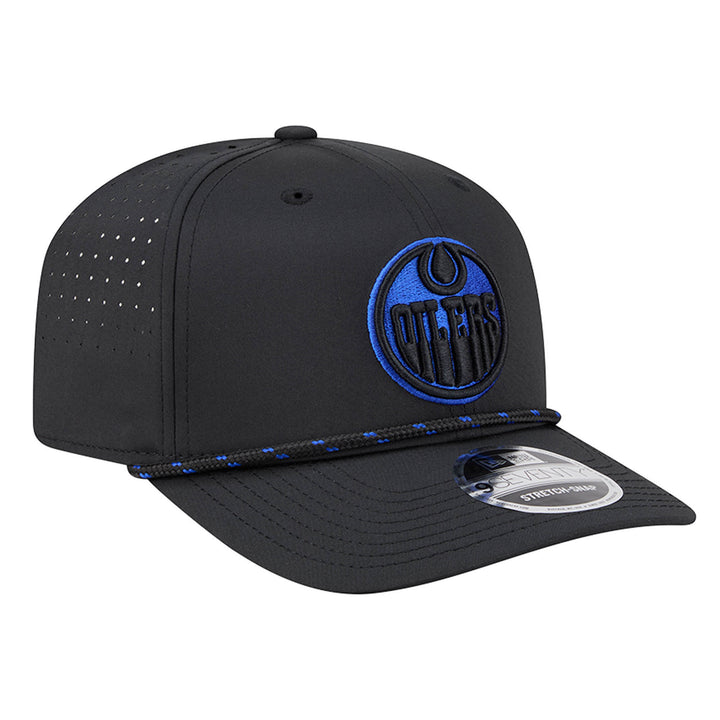 Edmonton Oilers New Era Black Rope 9SEVENTY Stretch Snapback Hat
