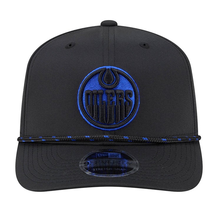Edmonton Oilers New Era Black Rope 9SEVENTY Stretch Snapback Hat