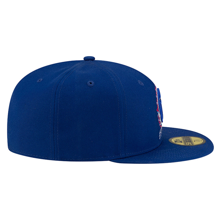 Edmonton Oilers New Era Blue 59FIFTY Trend Glow Graphic Fitted Hat