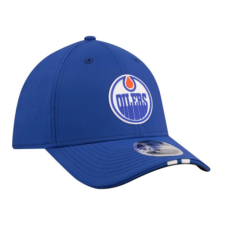 Edmonton Oilers New Era Blue Assist 39THIRTY M-Crown Flex Hat