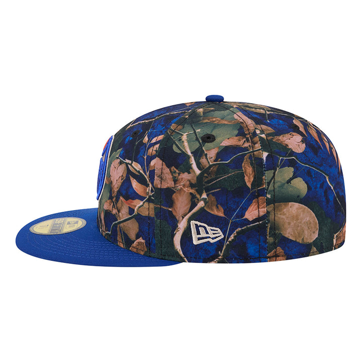 Edmonton Oilers New Era Blue Leaves 59FIFTY Fitted Hat