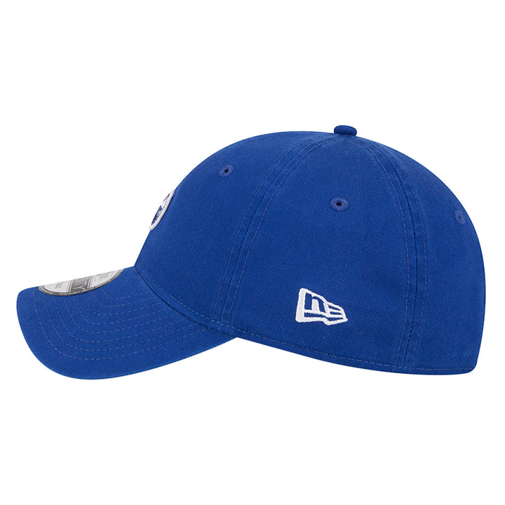 Edmonton Oilers New Era Blue Micro Home Logo 9TWENTY Adjustable Hat