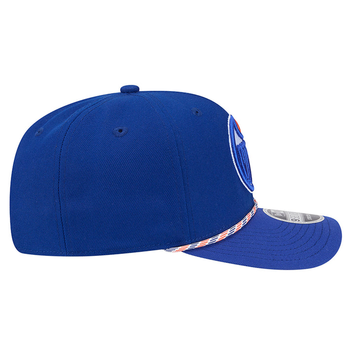 Edmonton Oilers New Era Blue Rope 9SEVENTY Stretch Snapback Hat