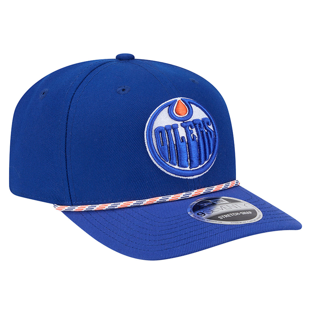 Edmonton Oilers Toddler New Era Blue Rope 9SEVENTY Stretch Snapback Hat