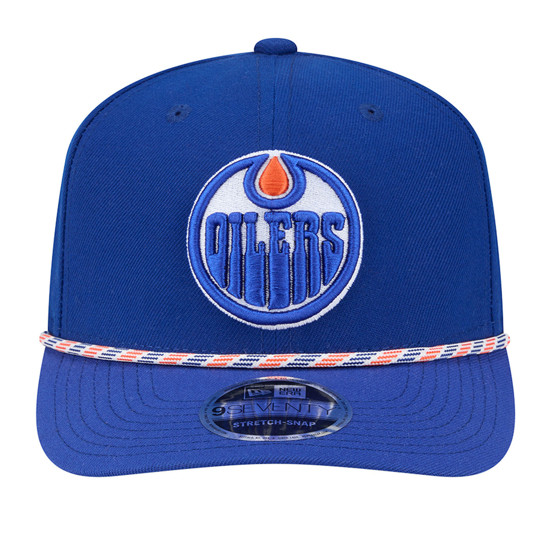 Edmonton Oilers New Era Blue Rope 9SEVENTY Stretch Snapback Hat