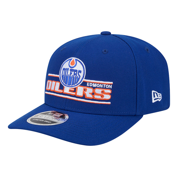 Edmonton Oilers New Era Blue Stated 9SEVENTY Stretch Snapback Hat