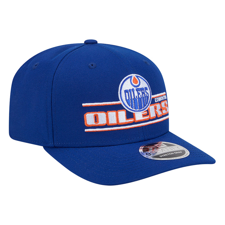 Edmonton Oilers New Era Blue Stated 9SEVENTY Stretch Snapback Hat