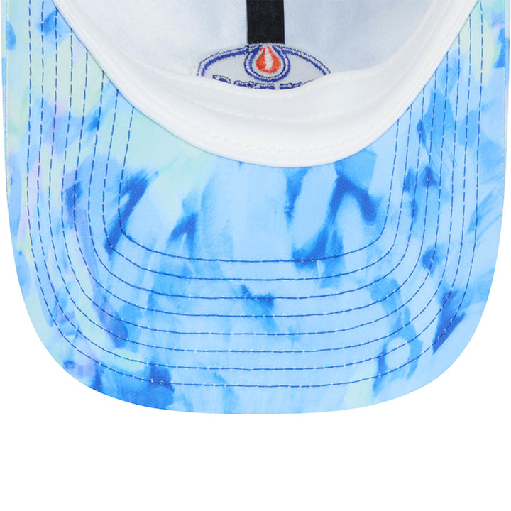 Edmonton Oilers New Era Blue Watercolor Casual Classic Adjustable Hat