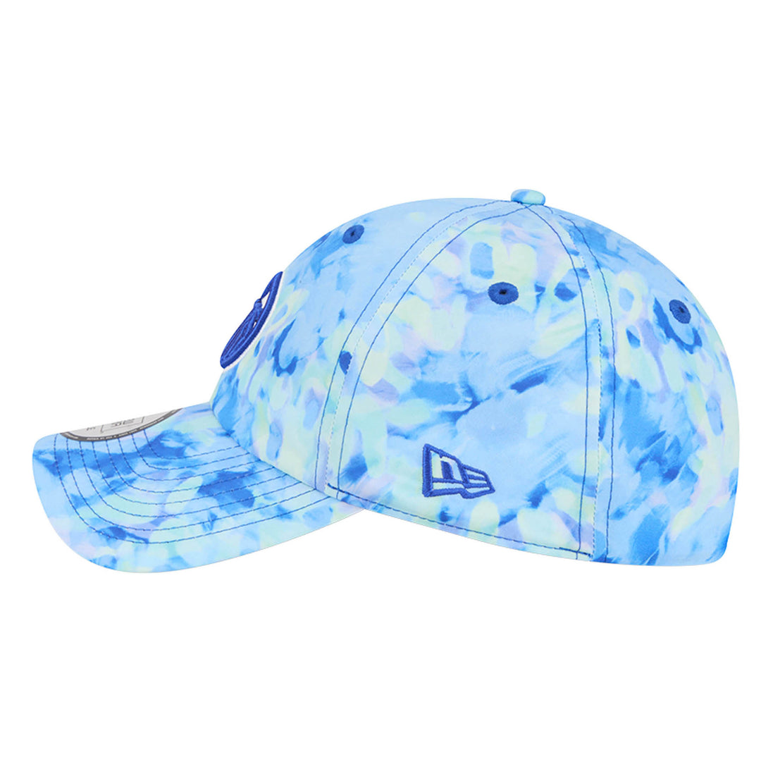 Edmonton Oilers New Era Blue Watercolor Casual Classic Adjustable Hat