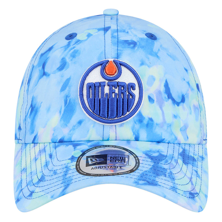 Edmonton Oilers New Era Blue Watercolor Casual Classic Adjustable Hat