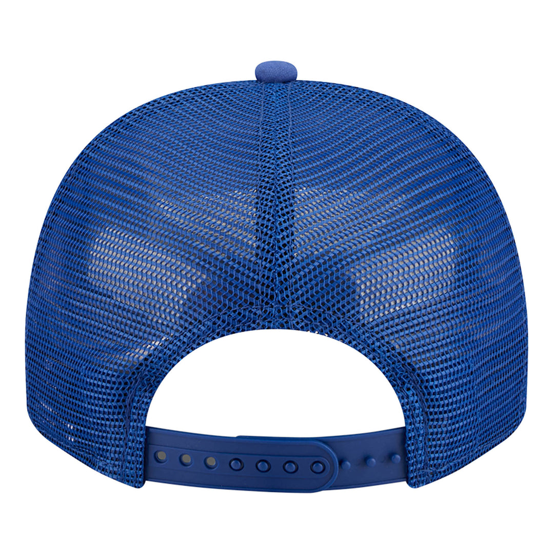 Edmonton Oilers New Era Blue Worn 9FIFTY A-Frame Mesh Snapback Hat