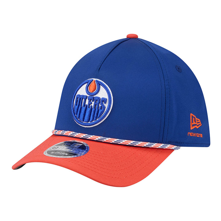 Edmonton Oilers New Era Blue & Orange Rope 39THIRTY M-Crown Flex Hat