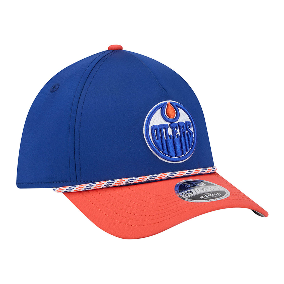 Edmonton Oilers New Era Blue & Orange Rope 39THIRTY M-Crown Flex Hat