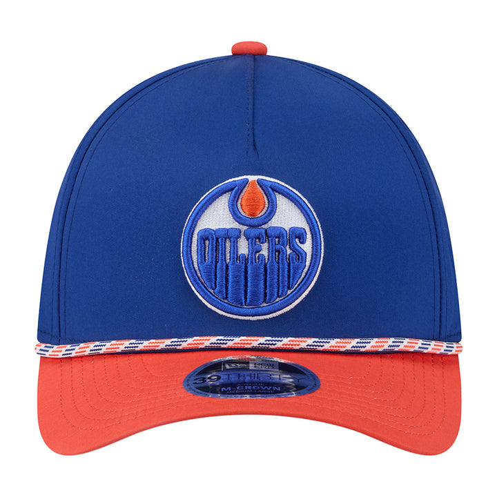 Edmonton Oilers New Era Blue & Orange Rope 39THIRTY M-Crown Flex Hat