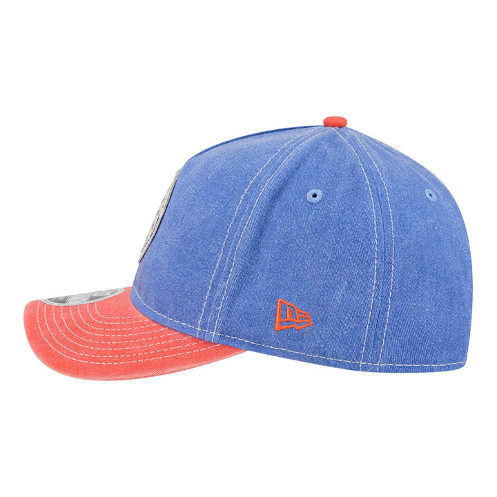 Edmonton Oilers New Era Blue & Orange Worn Denim 9FORTY M-Crown Snapback Hat