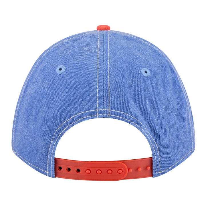 Edmonton Oilers New Era Blue & Orange Worn Denim 9FORTY M-Crown Snapback Hat