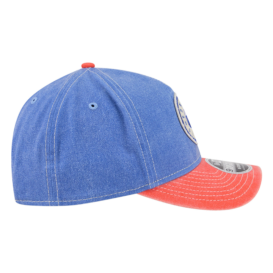 Edmonton Oilers New Era Blue & Orange Worn Denim 9FORTY M-Crown Snapback Hat