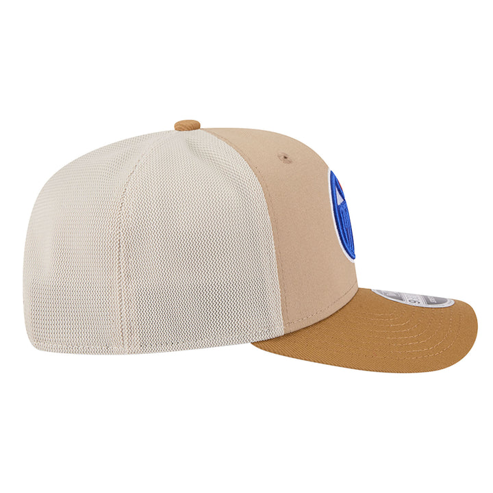 Edmonton Oilers New Era Brown 9SEVENTY Home Logo Trucker Stretch Snapback Hat