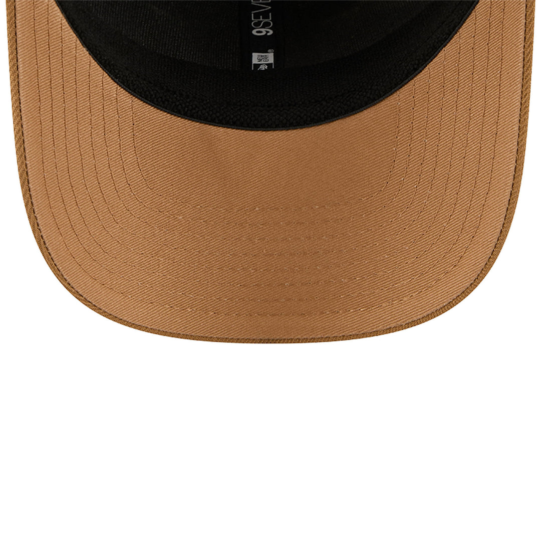 Edmonton Oilers New Era Brown 9SEVENTY Home Logo Trucker Stretch Snapback Hat