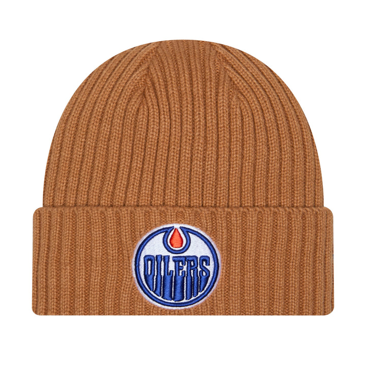 Edmonton Oilers Youth New Era Brown Color Pack Cuffed Knit Toque