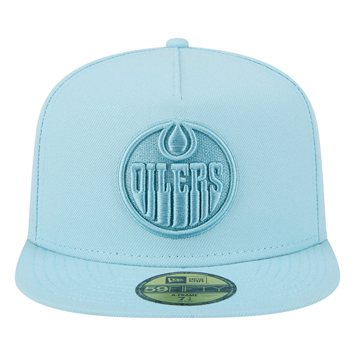 Edmonton Oilers New Era Color Pack Aqua Blue 59FIFTY A-Frame Fitted Hat