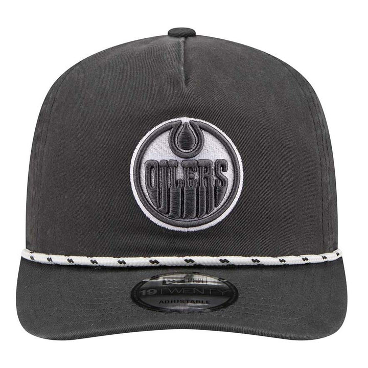 Edmonton Oilers New Era Color Pack Charcoal Grey Rope 19TWENTY Snapback Hat