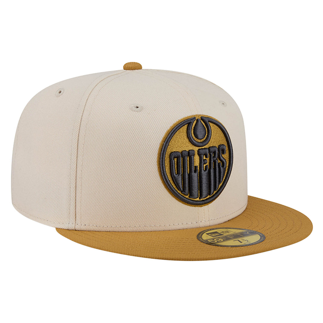 Edmonton Oilers New Era Color Pack Cream & Mustard Yellow 59FIFTY Fitted Hat