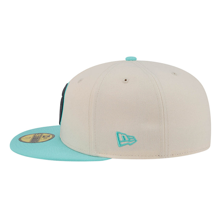 Edmonton Oilers New Era Color Pack Cream & Teal Green 59FIFTY Fitted Hat
