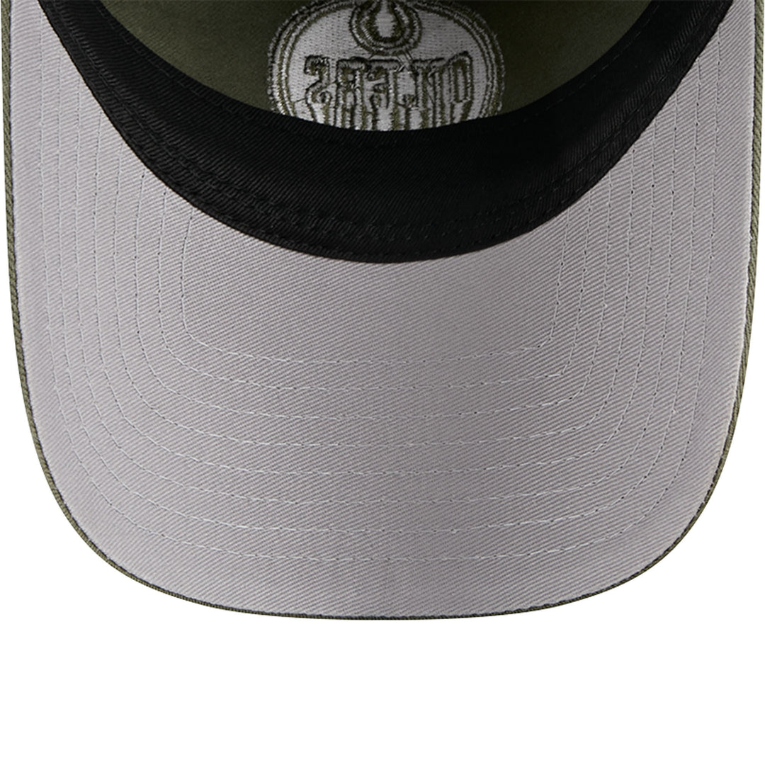 Edmonton Oilers New Era Color Pack Olive Green 9TWENTY Adjustable Hat