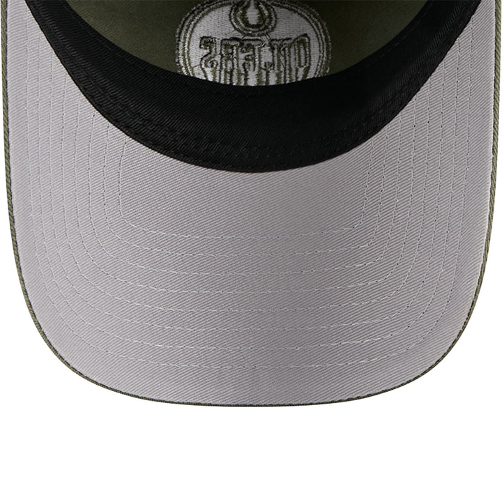 Edmonton Oilers New Era Color Pack Olive Green 9TWENTY Adjustable Hat