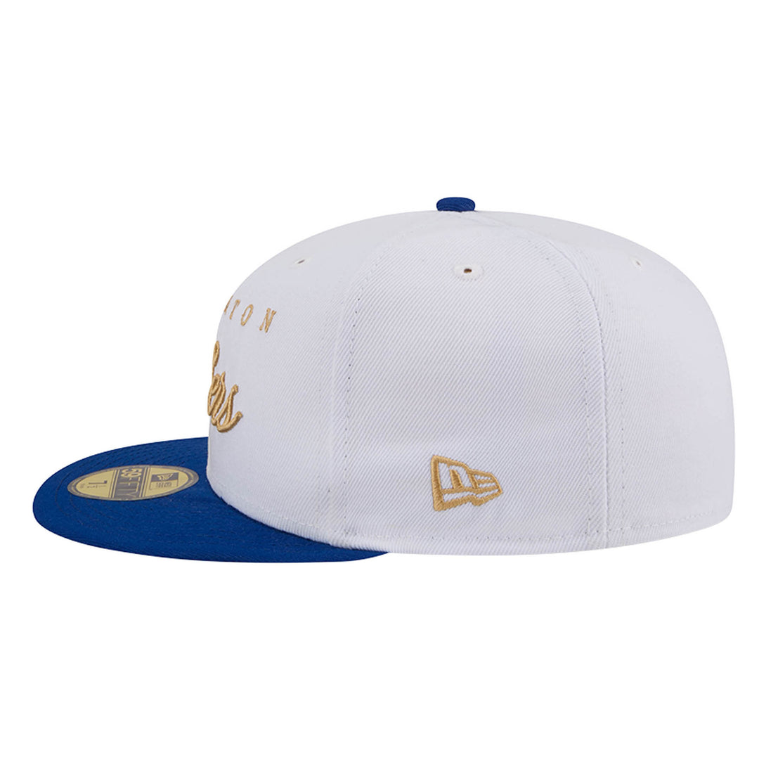 Edmonton Oilers New Era Color Pack Script White & Blue 59FIFTY Fitted Hat