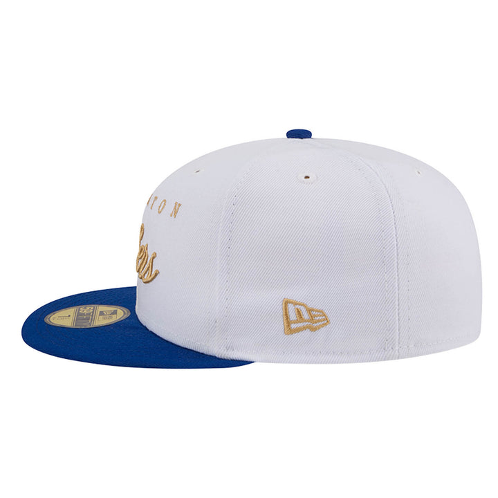 Edmonton Oilers New Era Color Pack Script White & Blue 59FIFTY Fitted Hat