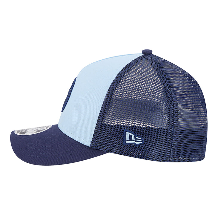 Edmonton Oilers Youth New Era Color Pack Sky Blue & Navy 9FORTY M-Crown Trucker Snapback Hat
