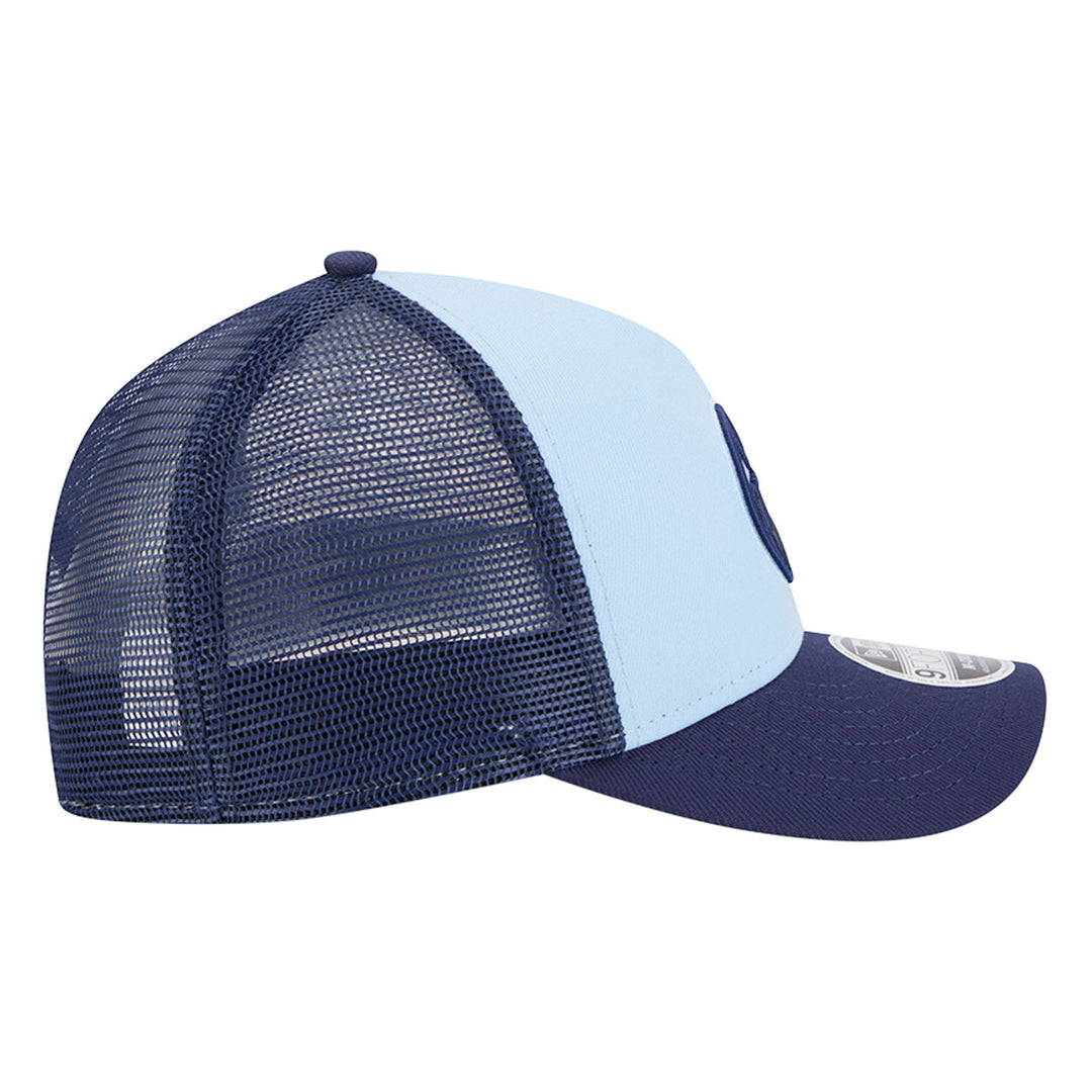 Edmonton Oilers Youth New Era Color Pack Sky Blue & Navy 9FORTY M-Crown Trucker Snapback Hat