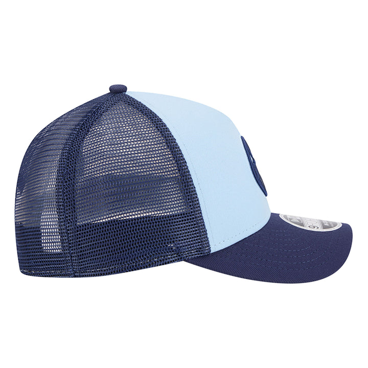 Edmonton Oilers Youth New Era Color Pack Sky Blue & Navy 9FORTY M-Crown Trucker Snapback Hat