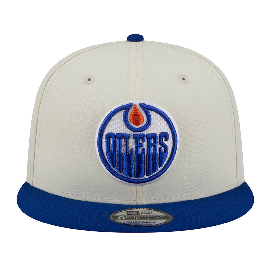 Edmonton Oilers New Era Cream Localized 9FIFTY Snapback Hat