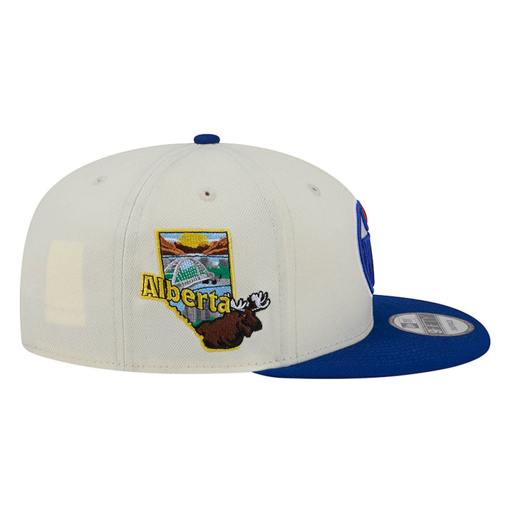 Edmonton Oilers New Era Cream Localized 9FIFTY Snapback Hat