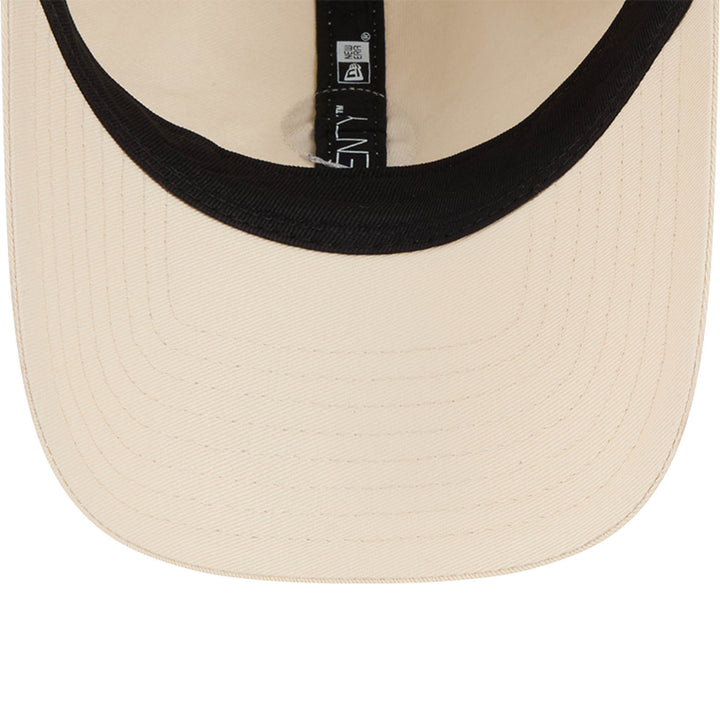 Edmonton Oilers New Era Cream Micro Home Logo 9TWENTY Adjustable Hat