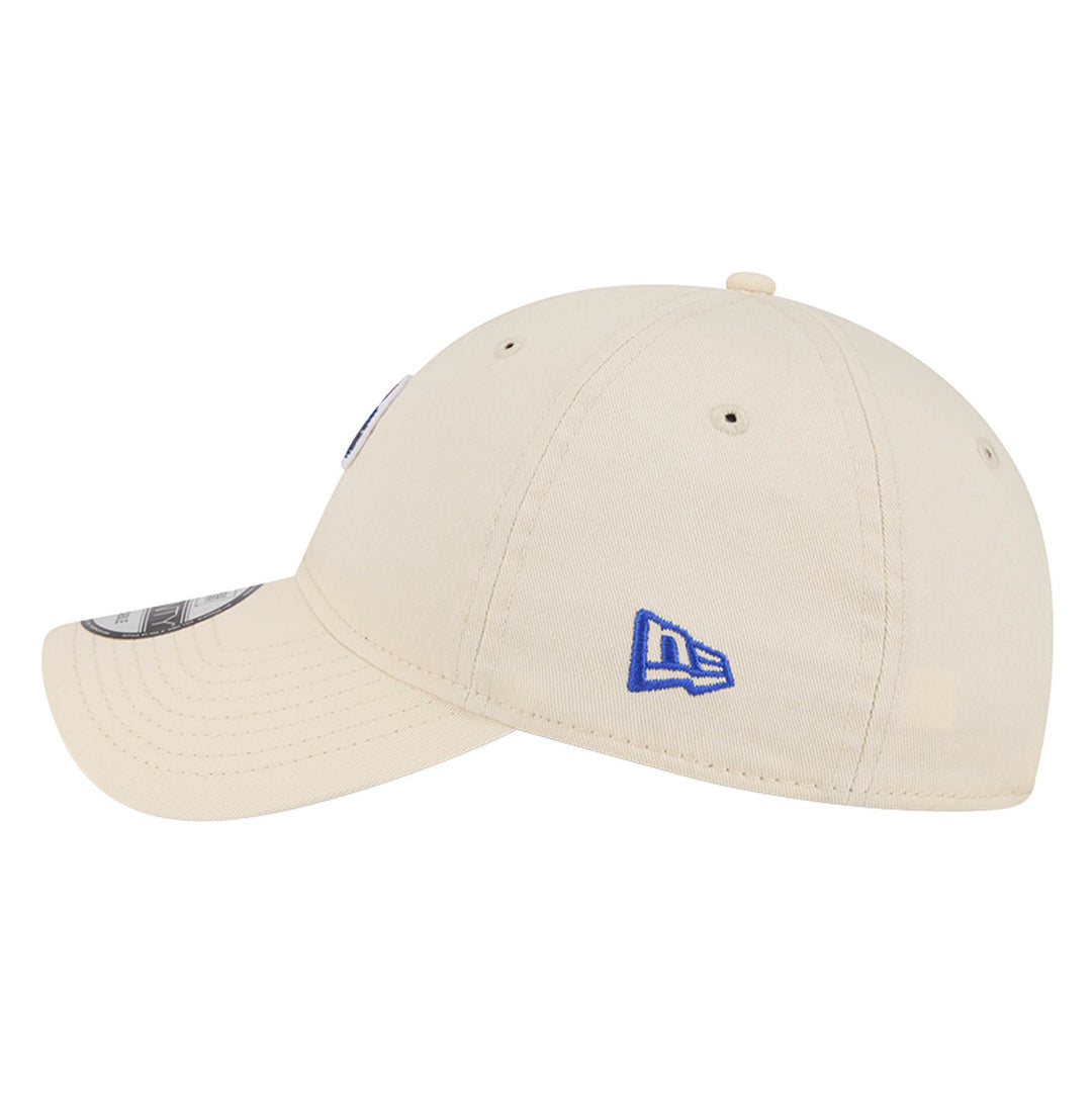 Edmonton Oilers New Era Cream Micro Home Logo 9TWENTY Adjustable Hat