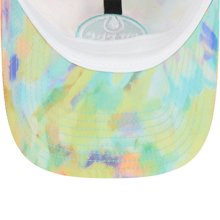 Edmonton Oilers New Era Green Watercolor Casual Classic Adjustable Hat