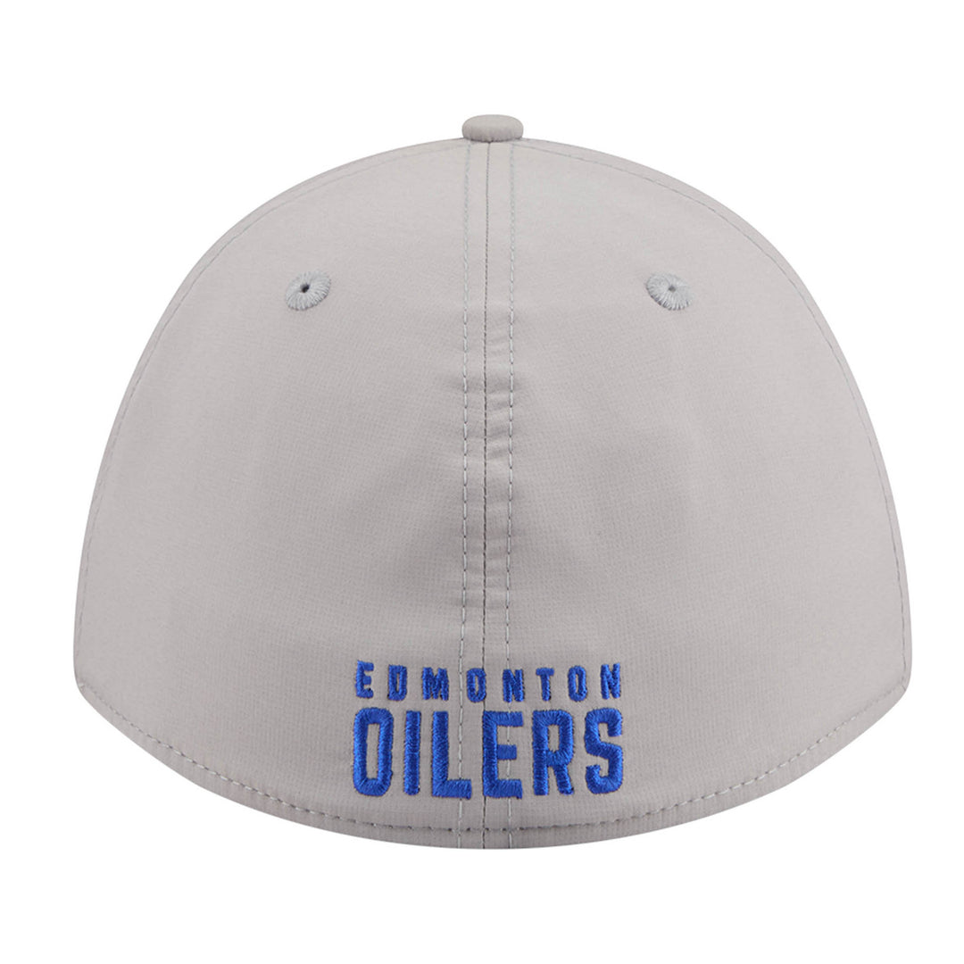 Edmonton Oilers New Era Grey Patch 39THIRTY M-Crown Flex Hat