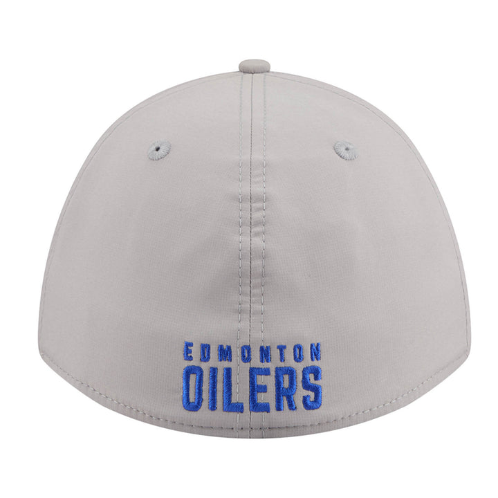 Edmonton Oilers New Era Grey Patch 39THIRTY M-Crown Flex Hat