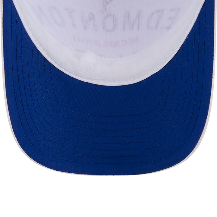 Edmonton Oilers New Era Minimalist White 9FORTY A-Frame Snapback Hat
